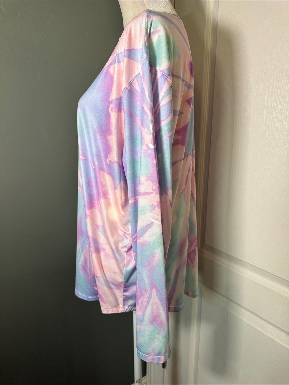 Lauren James Pastel Tie Dye Long Sleeve Sun Shirt XL NWOT - Picture 3 of 7